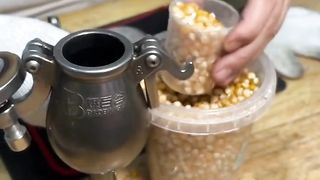 Retro popcorn machine.Brand popcorn machine.Popcorn maker.Childhood memories.