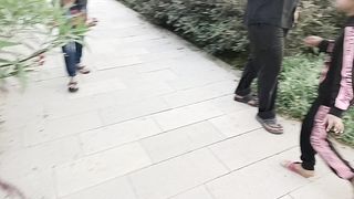 Cute babay enjoy in park