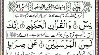 Surah Yaseen Beautiful Recitation [Surah Yasin Ruku-01] with Urdu Translation.