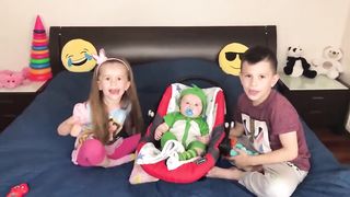 Kids play with LITTLE BROTHER Are you sleeping Brother John for Babies Educational Video