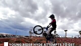Young rider Hyde NEVER gives up when trying out new stunts!