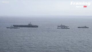 Kapal perang besar AS dan Korea Selatan menggelar latihan angkatan laut bersama di dekat Busan