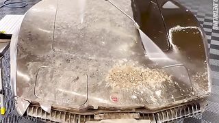 Bringing this muddy Corvette back to life with a jet washer