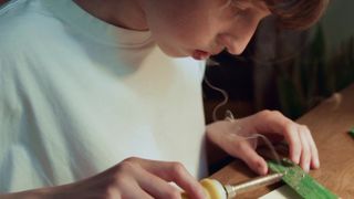 Soldering Iron and a student 4k Hd Best Video Short