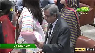 سینیٹ اجلاس میں شدیید ہنگامہ آرائی، #publicnews #breakingnews