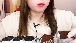 Chocolate mukbang #food #mukbang #fyp #asmr