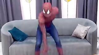 Funny Spider Man in the Mud