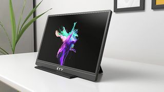 KYY Portable Monitor Latest 15.6'' FHD 1080P USB-C HDMI Laptop Monitor w/Smart Cover Bag