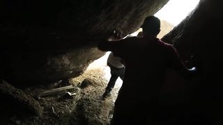 Hiking and climbing rocks