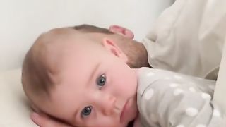 Cute baby with his papa