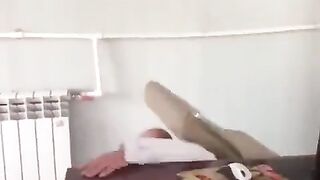 DOCTOR CHECKING PREGNANT WOMAN.