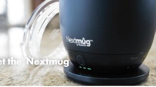 Nextmug - Temperature-Controlled, Self-Heating Coffee Mug (Black - 14 oz.)