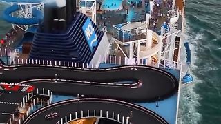 Ship in sea beautifull seen