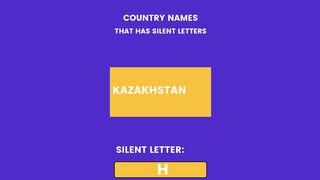Country Name Vocabulary that has Silent Letters