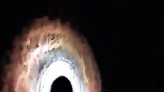 Black Hole eating sun