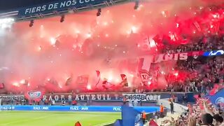 Incredible action of ultras supporters of a club in the stadium