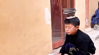 Young boy shows off insane balancing skills!
