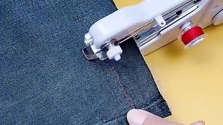 This portable handheld sewing machine is a game changer!