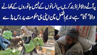یہ آٹے والا فراڈ بند کریں ۔۔یہ انسانوں کے نہیں جانوروں کے کھانے والا آٹا ہے۔۔۔