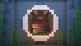 Minecraft | How To Build An Underwater Mountain House #zaypixel