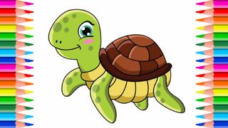 How to draw a turtle | Turtle Drawing ???? Tortoise Drawing