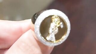 Real Gold & Diamond Santa Muerte Ring by Ijaz Jewelers 2