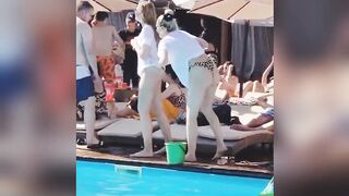 Full romance video in swimming pool