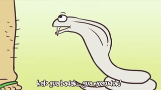 Animasi seekor cobra kehilangan Harga diri