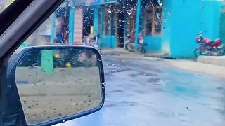 The rain drops left behind this captivating weather