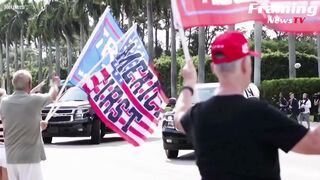 Penduduk Florida berunjuk rasa untuk Trump sebelum dakwaan