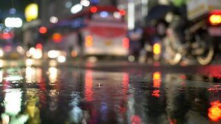 Rain on the streets of China