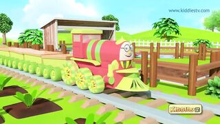 Humpty the Train Vegetables song | nursery rhyme | kids | kindergarten | preschool | kiddiestv
