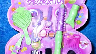 Toy Beauty Makeup Set Mirror & scissor with Beauty Items Unboxing