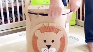 Felt Storage Bag Toy Play Mat 2 In 1 Pull Rope