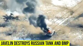 Ukrainian forces destroy Russian tank and MT-LB armored personnel carrier