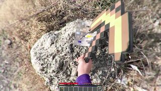Minecraft RTX in Real Life POV - Realistic Cave in Minecraft Survival vs Real Life Texture Pack