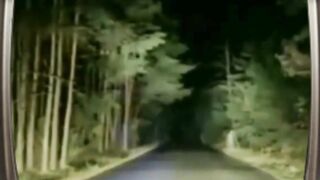 La dame blanche traverse la route au Canada! // #shorts #scary #paranormal #ghost