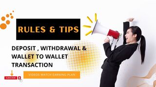 Deposit , withdrawal and wallet to wallet transaction rules in PIONEER ADVERTISER|fix the errors