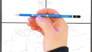One Drawing but 4 Different Styles mr krabs from spongebob part 1 #shorts #viral #trending