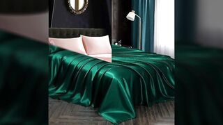 Mulberry satin silk sleepwear Full size Royal bedsheet glamorous bed spread