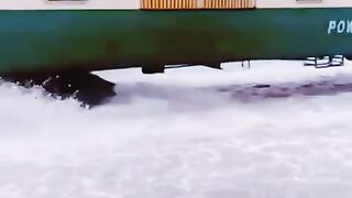 Train stuck in a Flood  Pakistan Railway