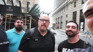 O DESAFIO DO BURGER DE NYC COM CORBUCCI EATS, NOTORIOUS B.O.B. & WAYNE ALGENIO - Man Vs Food !