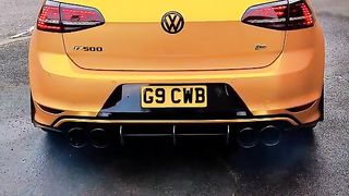 500+ ch Golf r mk7 - échappement personnalisé - tuyau droit - démarrage à froid