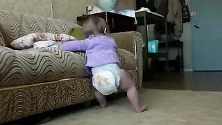 TEACHING US MOM FROM WALKING.