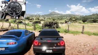Nissan Skyline R34 GTR & Toyota Supra | Forza Horizon 5 | Thrustmaster T300RS gameplay