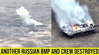 Artillery destroys another Russian BMP-2