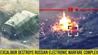 Russian electronic warfare complex destroyed by Ukrainian artillery