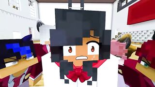 GIRL in an ALL WEREWOLF Minecraft School!