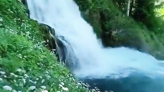 Amzing waterfall in Switzerland