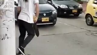 Performing in the middle of the street 2